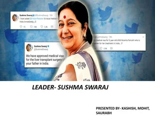 Sushma Swaraj: A Distinguished Leader of Indian Parliament(1970)